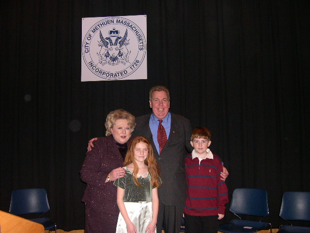 Mayor Pollard with Manzi Family