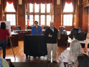 Northern Essex Register of Deeds Paul Iannuccillo speaks to Methuen Dems