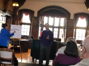 Former Mayor Zanni speaks to Methuen Dems